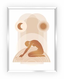 Obraz Yoga Figures II 30x40cm copper, 30 x