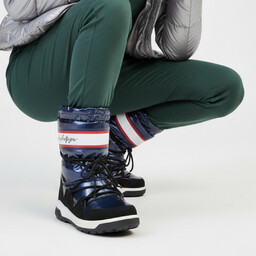 Tommy Hilfiger Granatowe Śniegowce Damskie Buty