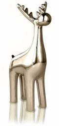 Złoty renifer 02.563 świąteczna figurka ceramiczna 28 cm