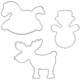 Wykrawacze do ciastek stalowe bałwan konik na biegunach