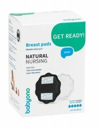 BABY ONO Wkładki laktacyjne Natural Nursing czarne, 24