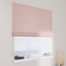 Roleta rzymska dzień noc Duo, pudrowy róż, Loneta