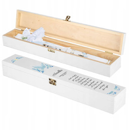 Drewniane PUDEŁKO na Świecę do CHRZTU PAMIĄTKA PREZENT