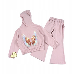 104 Dres komplet dziewczęcy bluza rozpinana spodnie dzwony