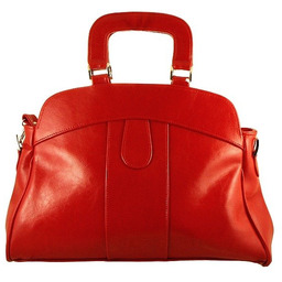 Torebka skórzana damska kuferek DAN-A T25 czerwona