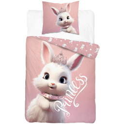 Pościel bawełniana różowa królik POT-143