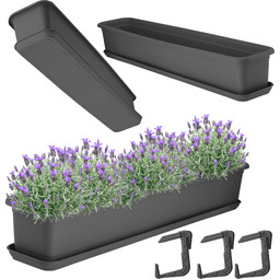 Skrzynka balkonowa z podstawką i uchwytami Evron 80