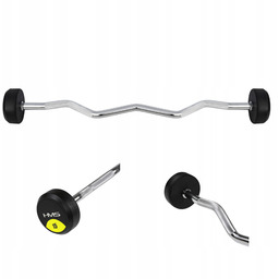 Gotowa Sztanga 15kg Łamana Stała Gumowana Hms Gryf