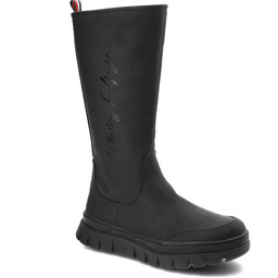 Tommy Hilfiger Czarne Kozaki Modne Buty Damskie