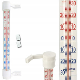 Termometr okienny biały