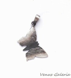 Zawieszka srebrna mała - Butterfly gray