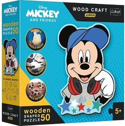 Trefl PUZZLE DREWNIANE 50 W śWIECIE MICKEY TREFL