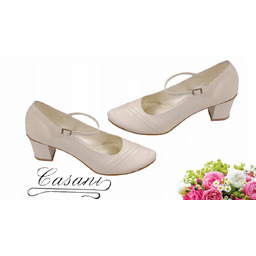 Casani buty ivory szczupłe 41 słupek ślub wesele