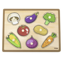 Viga, 44578, Puzzle na podkładce z uchwytami -