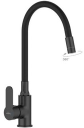 INVENA Bateria kuchenna stojąca KSANTI czarna BZ-37-004-L