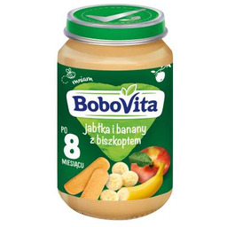BoboVita Jabłka banany z biszkoptem i nutką pomarańczy