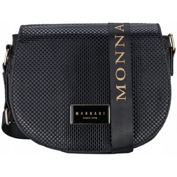 Torebka Czarna LISTONOSZKA MONNARI Logowany Pasek