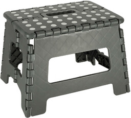 Stołek taboret składany antypoślizgowy 22cm ciemny szary