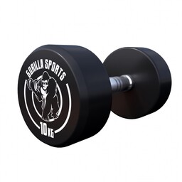 10 kg Hantla stała profesjonalna Gorilla Sports okrągła,
