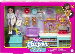 Barbie Chelsea Zestaw Weterynarz + lalka