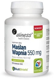 Aliness Maślan wapnia 550 mg, 100 tabl.