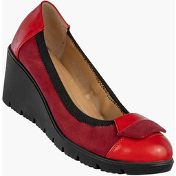 Czółenka Damskie Skórzane Buty Na Koturnie Stylowe Darex