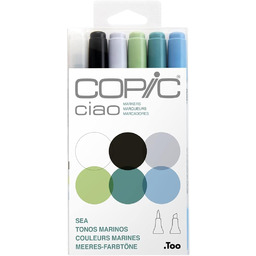 COPIC Ciao Marker Set "Sea" z 6 kolorami,