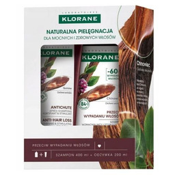 Klorane Chinowiec Zestaw przeciw wypadaniu włosów Szampon wzmacniający,