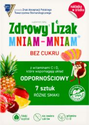 Zdrowy Lizak Mniam-Mniam, różne smaki, 7 sztuk