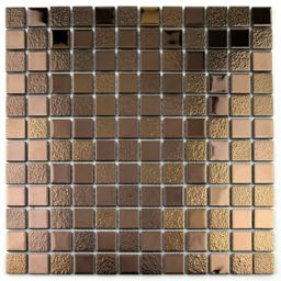 MIDAS - Mozaika szklana różowe złoto 4mm A-MGL04-XX-035
