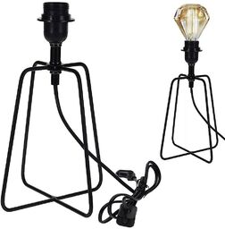 Lampa stołowa metalowa czarna 21 cm