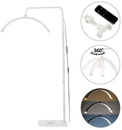 Lampa kosmetyczna LED łuk 30W podłogowa bezcieniowa biała