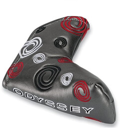 Pokrowiec, headcover Odyssey na puttera Blade, srebrny Swirl