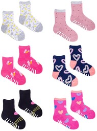 Skarpety Bawełniane Półfrotte Dziewczęce Z Abs Kolorowe 6Pak