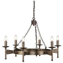 Żyrandol Cromwell brąz CW6-OLD-BRZ - Elstead