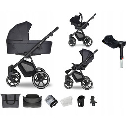 Wózek dziecięcy 4w1 Emjot Eq 2.0 wielofunkcyjny akces.