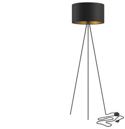 Lampa podłogowa stojąca CADILAC I 156cm E27 czarny/złoty