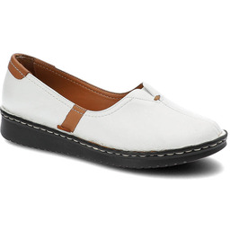 Białe Półbuty Artiker Skórzane Buty Damskie