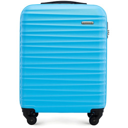 Walizka kabinowa z ABS-u z żebrowaniem niebieska