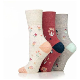 Gentle Grip Damskie skarpetki bawełniane - FLORAL MEMOIR