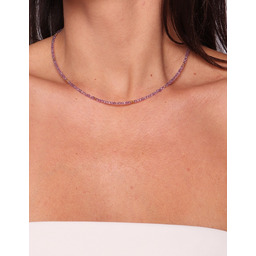 Pakamera Naszyjnik choker z kamieni naturalnych ametyst