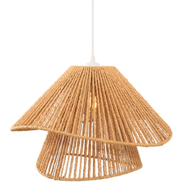 AMALFI II NATURAL lampa wisząca podwójny pleciony klosz