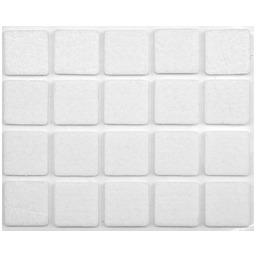Vorel Podkładki filcowe 20x20 mm białe 74841