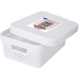 Ażurowy pojemnik z pokrywką Infinity Curver 11L, biały