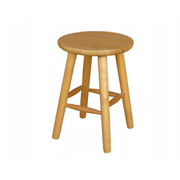 Taboret Drewniany Stołek Okrągły Solidny
