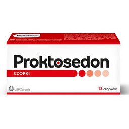 Proktosedon, 12 czopków - lek na hemoroidy