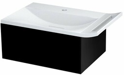ZEUS szafka umywalkowa z syfonem 60x26x45 cm, czarny