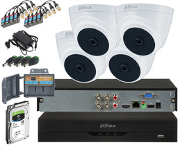 Zestaw monitoring Dahua 4 Kamery HAC-T1A21-0280B Full HD