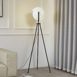 Lampa stojąca designerska Helva Lucande, możliwość ściemniania, czarny,