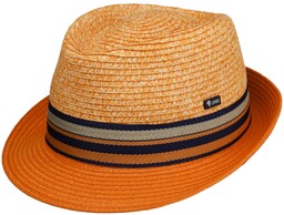 Kapelusz Słomkowy Corinaldo Trilby by Lipodo, pomarańczowy, cm